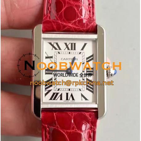 Replica Cartier Tank Solo Ladies W5200003 27MM x 34MM TW Stainless Steel White Dial Swiss Quartz