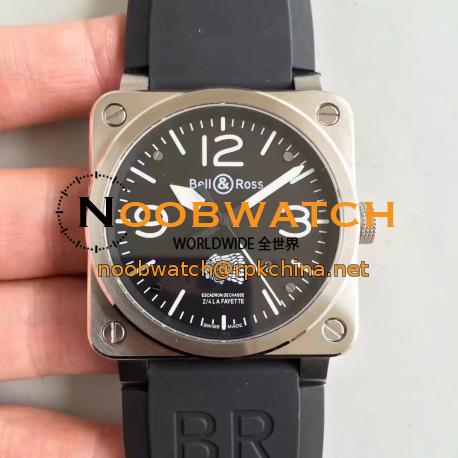 Replica Bell & Ross Aviation Military Type BR 03-92 Escadron De Chasse 2/4 La Fayette ZF Stainless Steel Black Dial M9015