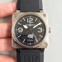 Replica Bell & Ross Aviation Military Type BR 03-92 Escadron De Chasse 2/4 La Fayette ZF Stainless Steel Black Dial M9015