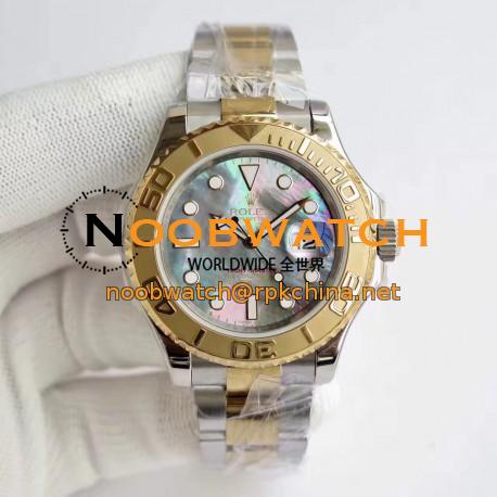 Replica Rolex Yacht-Master 40 116622 JF Stainless Steel & Yellow Gold Blue Mother Of Pearl  Dial Swiss 3135