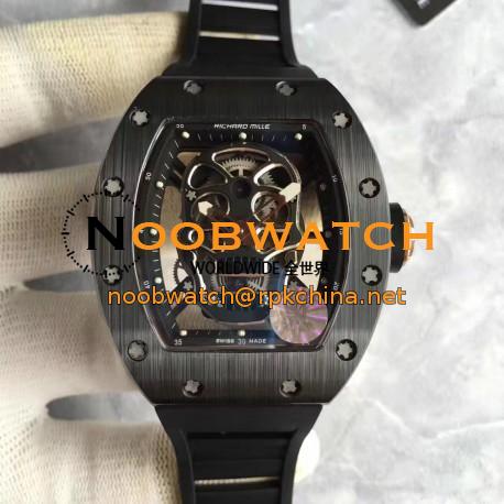 Replica Richard Mille RM052 KV Black Ceramic Black Skull Dial M6T51