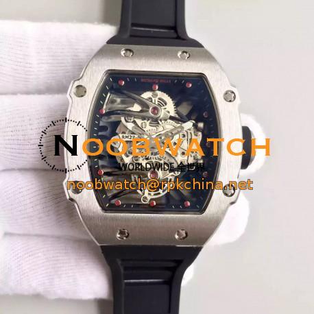 Replica Richard Mille RM27-02 Stainless Steel Black & Skeleton Dial M9015