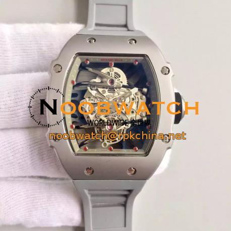 Replica Richard Mille RM27-02 Stainless Steel Grey & Skeleton Dial M9015