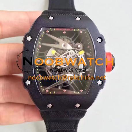 Replica Richard Mille RM27-02 Black Ceramic Black & Skeleton Dial M9015