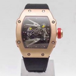 Replica Richard Mille RM27-02 Rose Gold Black & Skeleton Dial M9015