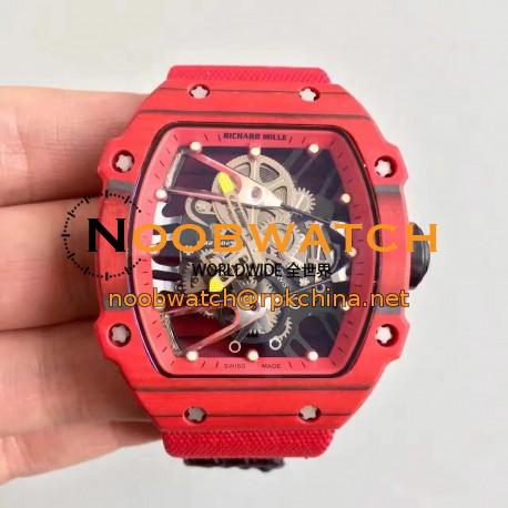 Replica Richard Mille RM27-02 KV Red Forged Carbon Red & Skeleton Dial M9015