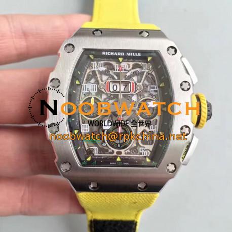 Replica Richard Mille RM011-03 KV V2 Stainless Steel Black Skeleton Dial Swiss 7750