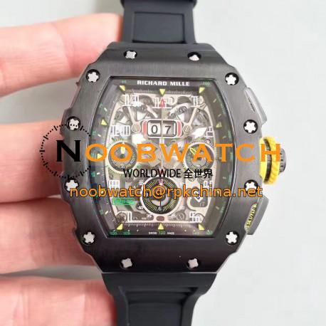 Replica Richard Mille RM011-03 KV V2 PVD Black Skeleton Dial Swiss 7750