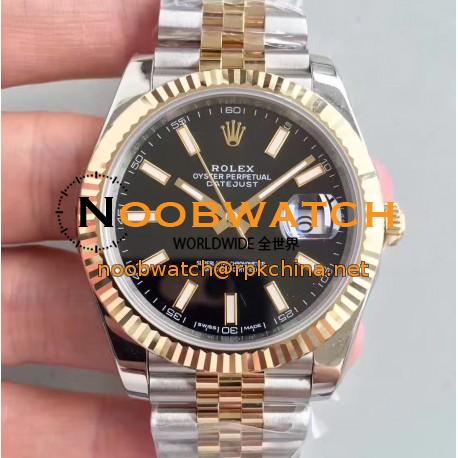 Replica Rolex Datejust 41 126333 41MM N Stainless Steel & Yellow Gold Black Dial Swiss 3235