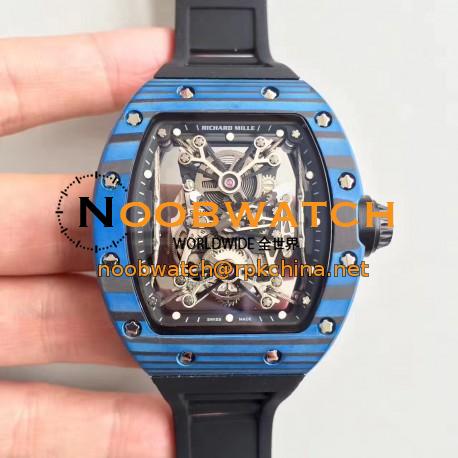 Replica Richard Mille RM50-27-01 NTPT KV Blue Forged Carbon Black & Skeleton Dial M9015