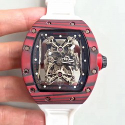 Replica Richard Mille RM50-27-01 NTPT KV Red Forged Carbon Black & Skeleton Dial M9015