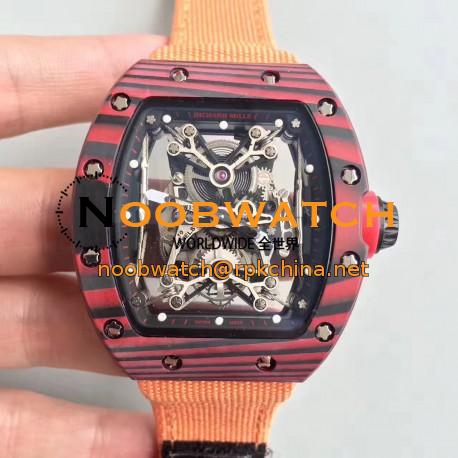 Replica Richard Mille RM50-27-01 NTPT KV Red Forged Carbon Black & Skeleton Dial M9015