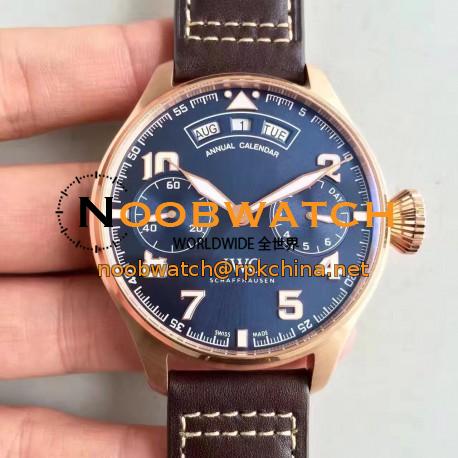 Replica Iwc Big Pilot Annual Calendar Le Petit Prince IW502701 YL Rose Gold Blue Dial Swiss 52850