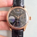 Replica Rolex Cellini Date 50515 VF Rose Gold Black Dial Swiss 3165