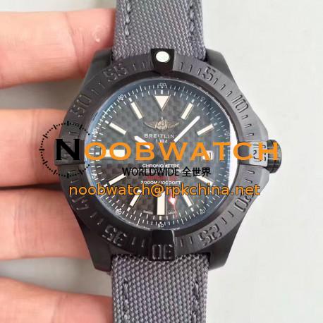 Replica Breitling Avenger Seawolf II 75 Anniversary Army Air M17331 GF PVD Carbon Fiber Dial Swiss 2824-2