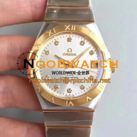 Replica Omega Constellation 123.20.38.21.52.002 38MM SSS Stainless Steel & Yellow Gold Rhodium Dial Swiss 8500