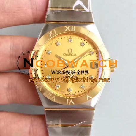 Replica Omega Constellation 123.20.38.21.58.001 38MM SSS Stainless Steel & Yellow Gold Champagne Dial Swiss 8500