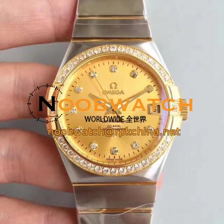 Replica Omega Constellation 123.25.38.21.58.001 38MM SSS Stainless Steel & Yellow Gold Champagne Dial Swiss 8500