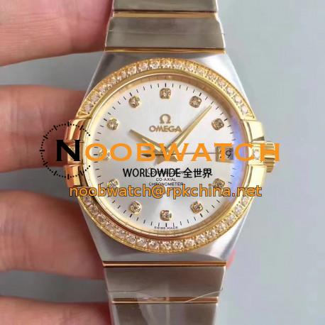 Replica Omega Constellation 123.25.38.21.52.002 38MM SSS Stainless Steel & Yellow Gold Rhodium Dial Swiss 8500