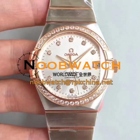 Replica Omega Constellation 123.25.38.21.52.001 38MM SSS Stainless Steel & Rose Gold Rhodium Dial Swiss 8500