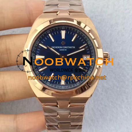 Replica Vacheron Constantin Overseas 47040 8F Rose Gold Blue Dial Swiss 5100