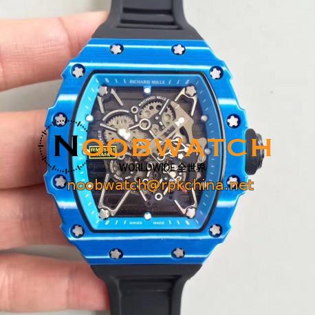 Replica Richard Mille RM35-01 Rafael Nadal KV Blue Forged Carbon Blue & Skeleton Dial M6T51