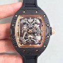 Replica Richard Mille RM50-27-01 NTPT KV Black Forged Carbon Gold & Skeleton Dial M9015