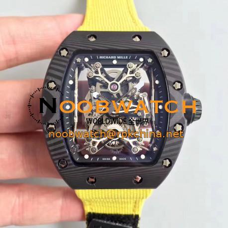 Replica Richard Mille RM50-27-01 NTPT KV Black Forged Carbon Black & Skeleton Dial M9015