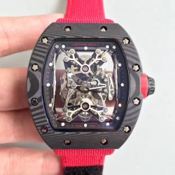 Replica Richard Mille RM50-27-01 NTPT KV Black Forged Carbon Black & Skeleton Dial M9015