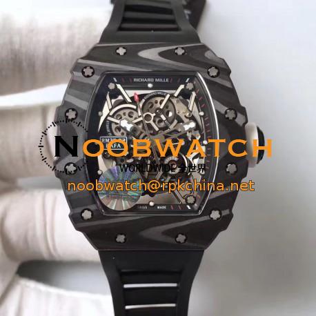 Replica Richard Mille RM35-02 Rafael Nadal Foundation KV Forged Carbon Black & Skeleton Dial M6T51