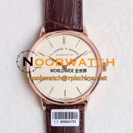 Replica A. Lange & Sohne Saxonia Thin 211.032 V6 Rose Gold Yellow Dial M9015