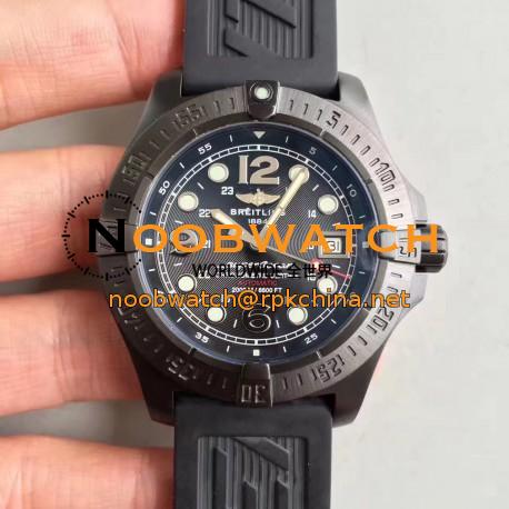 Replica Breitling Superocean Steelfish A17390 N PVD Black Dial Swiss 2836-2