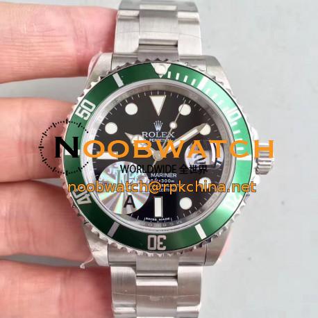 Replica Rolex Submariner Date 16610LV 50TH Anniversary JF Stainless Steel Black Dial swiss 2836-2