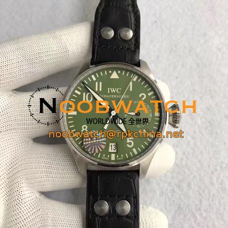 Replica IWC Big Pilot Zeeg & Cerlati IW500407 YL Stainless Steel Green Dial Swiss 51111