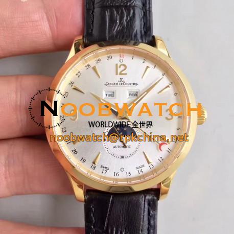 Replica Jaeger-LeCoultre Master Calendar 1552520 BF Yellow Gold Silver Dial Swiss Caliber 866/1