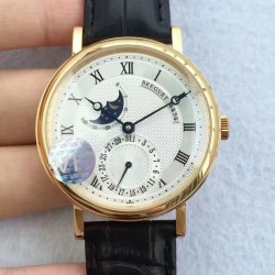 Replica Breguet Classique Moonphase 4434 VF Yellow Gold Silver Dial Swiss Caliber 5165R