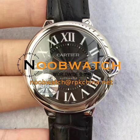 Replica Cartier Ballon Bleu 42MM WSBB0003 JF Stainless Steel Black Dial Swiss 2824-2