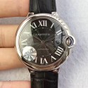 Replica Cartier Ballon Bleu 42MM WSBB0003 JF Stainless Steel Black Dial Swiss 2824-2