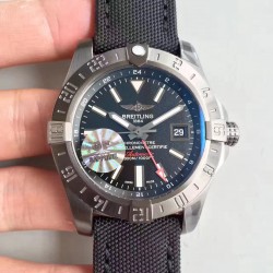 Replica Breitling Avenger II GMT A3239010/BF04/109W/M20BASA.1 GF Stainless Steel Black Dial Swiss 2836-2