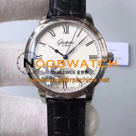 Replica Glashutte Original Senator Excellence V4 1-39-52-01-02-04 GF Stainless Steel White Dial Swiss Caliber 39-52