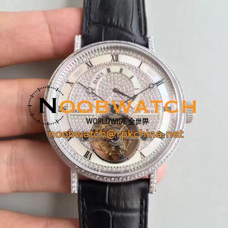 Replica Breguet Classique Complication 5317PT/12/9V6 BG Stainless Steel & Diamonds Diamond Dial Swiss Tourbillon