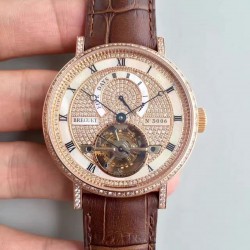 Replica Breguet Classique Complication 5317BR/12/9V6 BG Rose Gold & Diamonds Diamond Dial Swiss Tourbillon