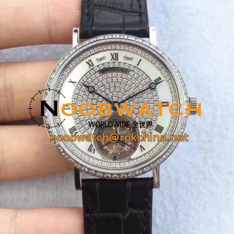 Replica Breguet Classique Tourbillon BG Stainless Steel & Diamonds Diamond Dial Swiss Tourbillon