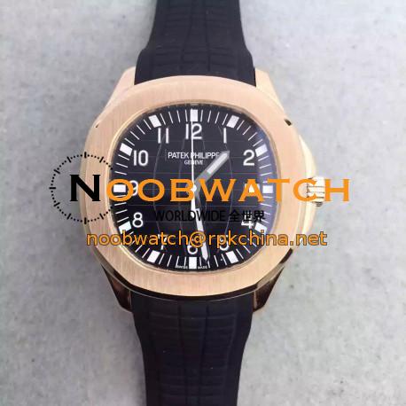 Replica Patek Philippe Aquanaut Jumbo 5167R-001 MK Rose Gold Black Dial Swiss 324SC