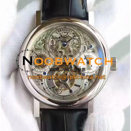 Replica Breguet Grand Complication Tourbillon AX Stainless Steel Silver Skeleton Dial Swiss Tourbillon