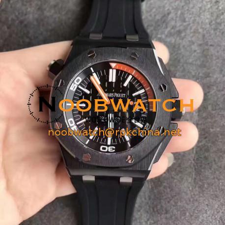 Replica Audemars Piguet Royal Oak Offshore Diver 15707CE.OO.A002CA.01 N Black Ceramic Black & Orange Dial Swiss 3120