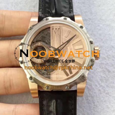 Replica Antoine Preziuso Monumental Tourbillon CY Stainless Steel & Rose Gold Rose Gold Skeleton Dial Swiss Caliber APG1928