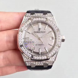 Replica Audemars Piguet Royal Oak 15450 JF Stainless Steel & Diamonds Diamond Dial Swiss 3120