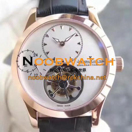 Replica Jaeger-LeCoultre Master Grande Tradition Tourbillon BM Rose Gold Silver Dial Swiss Tourbillon