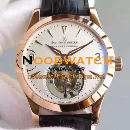 Replica Jaeger-LeCoultre Master Grande Tradition Tourbillon BM Rose Gold White Dial Swiss Tourbillon